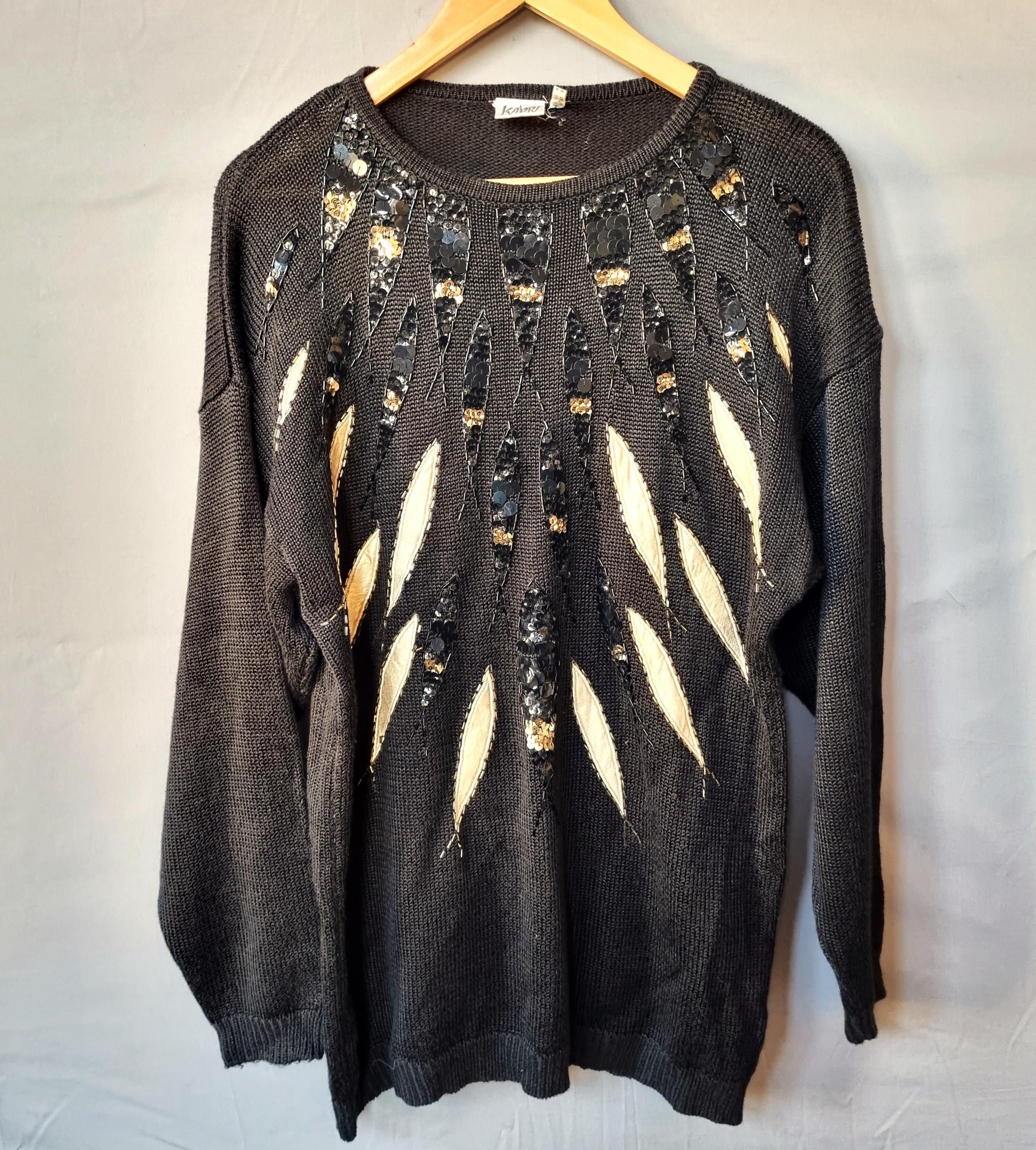 Festliche Pullover Pullover Mit Pailletten Damen Glitzer-Pullover