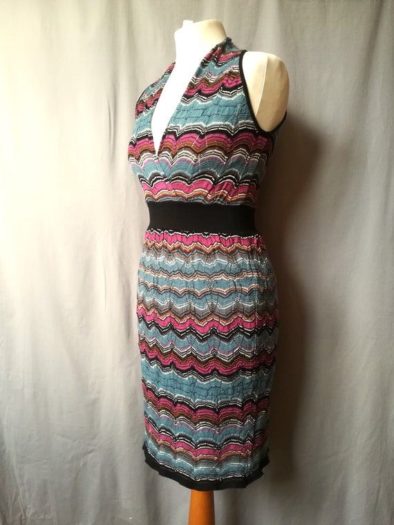slim fit dress slacks Missoni Metallic Halter Dress – Rachel Zabar Vintage