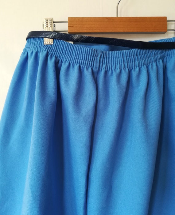 Vintage Pencil Skirt Blue Waist 30 in 70s Vintage… - image 4
