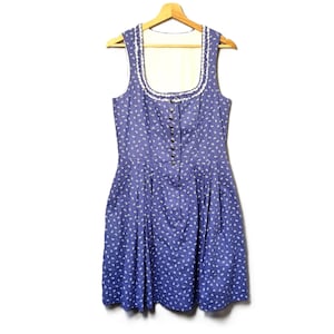 Dirndl Dress Purple Lilac Waist 30in Size S M Trachten Dress Balconette Neckline  German Folk Dress 90s Cottagecore Short