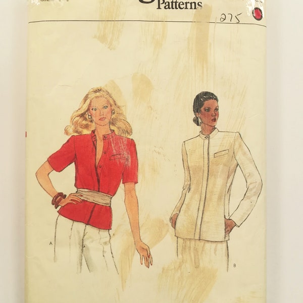 Patron de couture pour une veste avec col debout, manque taille 14, Vogue 8237