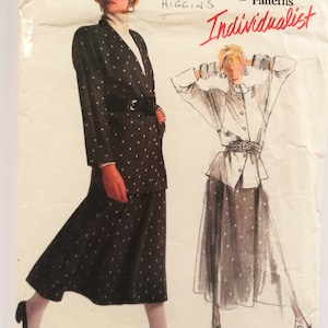 Sewing pattern for a Full Skirt, Top and Jacket, Vogue Individualist tamotsu 1806, Size 12