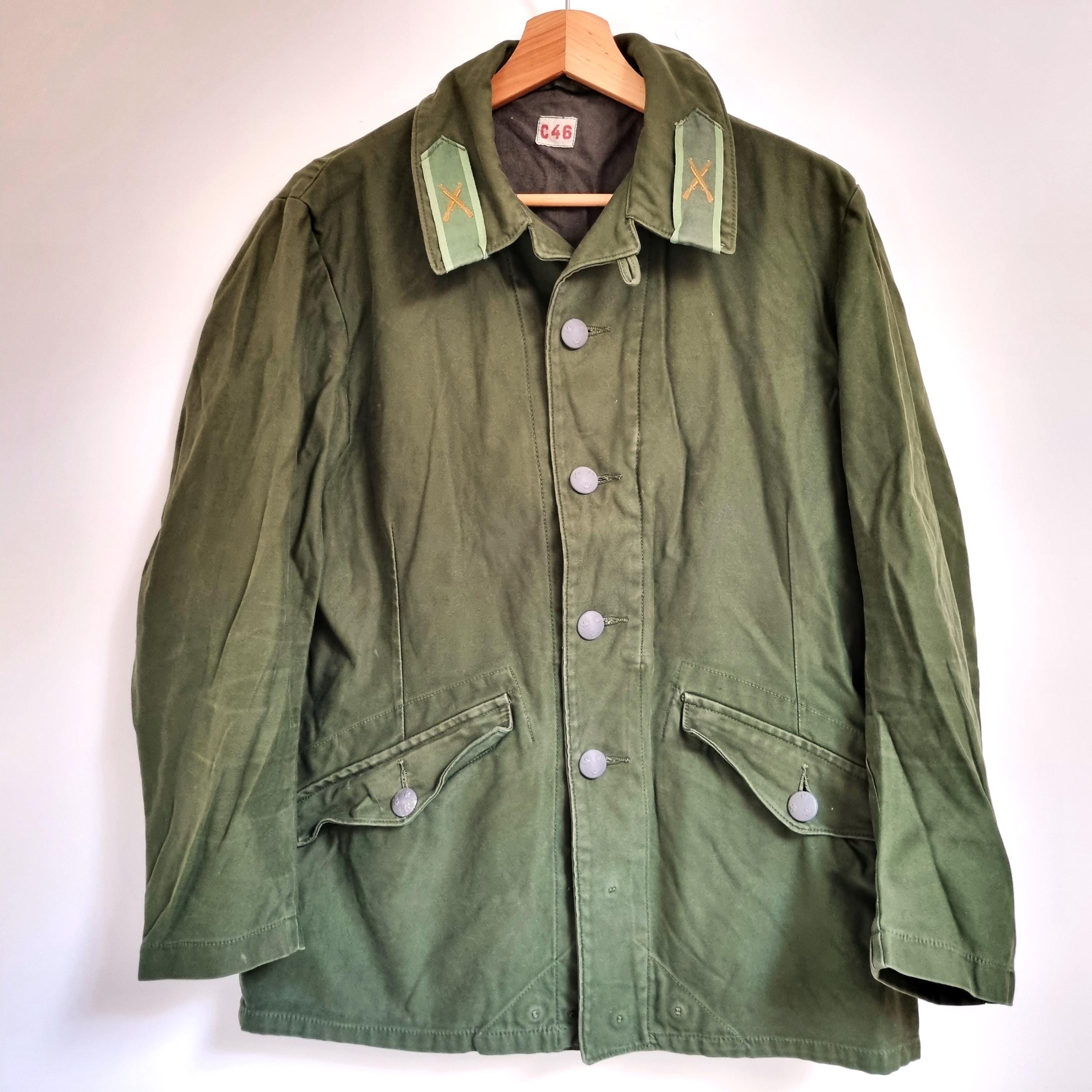 Swedish M59 Army Jacket Size XL Chest 42 Green Military Chore