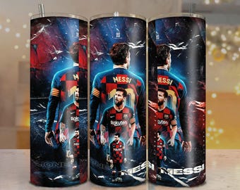 Envoltorio para vaso de Lionel Messi: regalo para un fan del Barcelona (PNG)