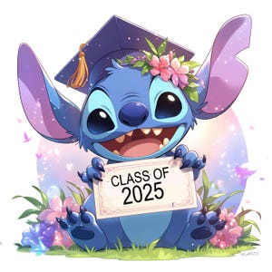 Stitch in Graduation Class of 2025 Bundle Design