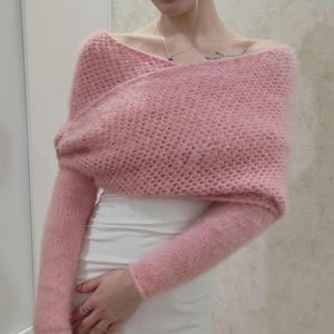 Wedding Wrap/ Bridal Stole/ Wedding Cape/ Wedding Cover Up/ Wedding Bolero for the Bride/ Wedding Sweater/ Wedding Shawl/ Scarf with sleeves