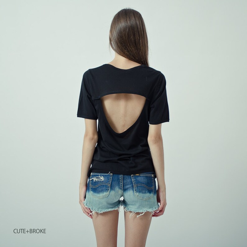 cute cut out back shirts