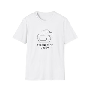 ASCII Debugging Buddy T-Shirt - Rubber Duck Developer Tee for Coders