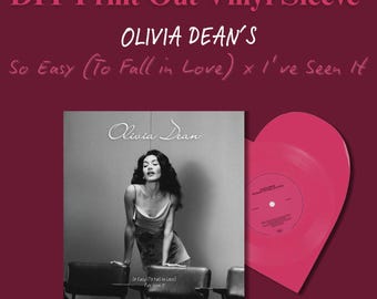 Olivia Dean So Easy To Fall In Love x Ive Seen It Vinyl Sleeve DIY Print at Home Custom Vinyl Instant Template Jacket Digital Download