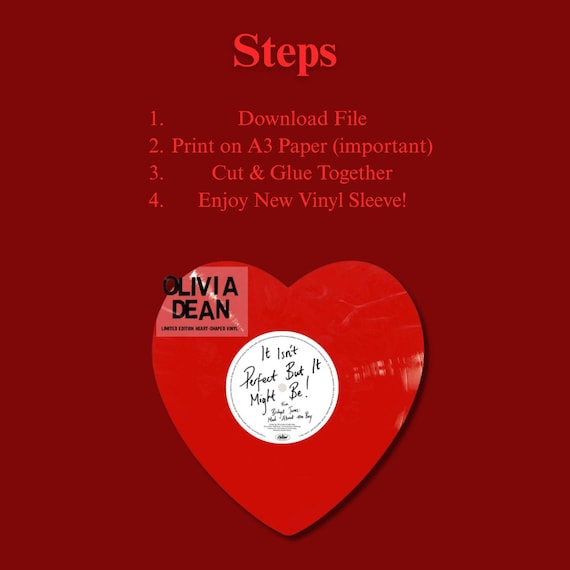 Olivia Dean It Isn't Perfect but It Might Be Vinyl Sleeve DIY