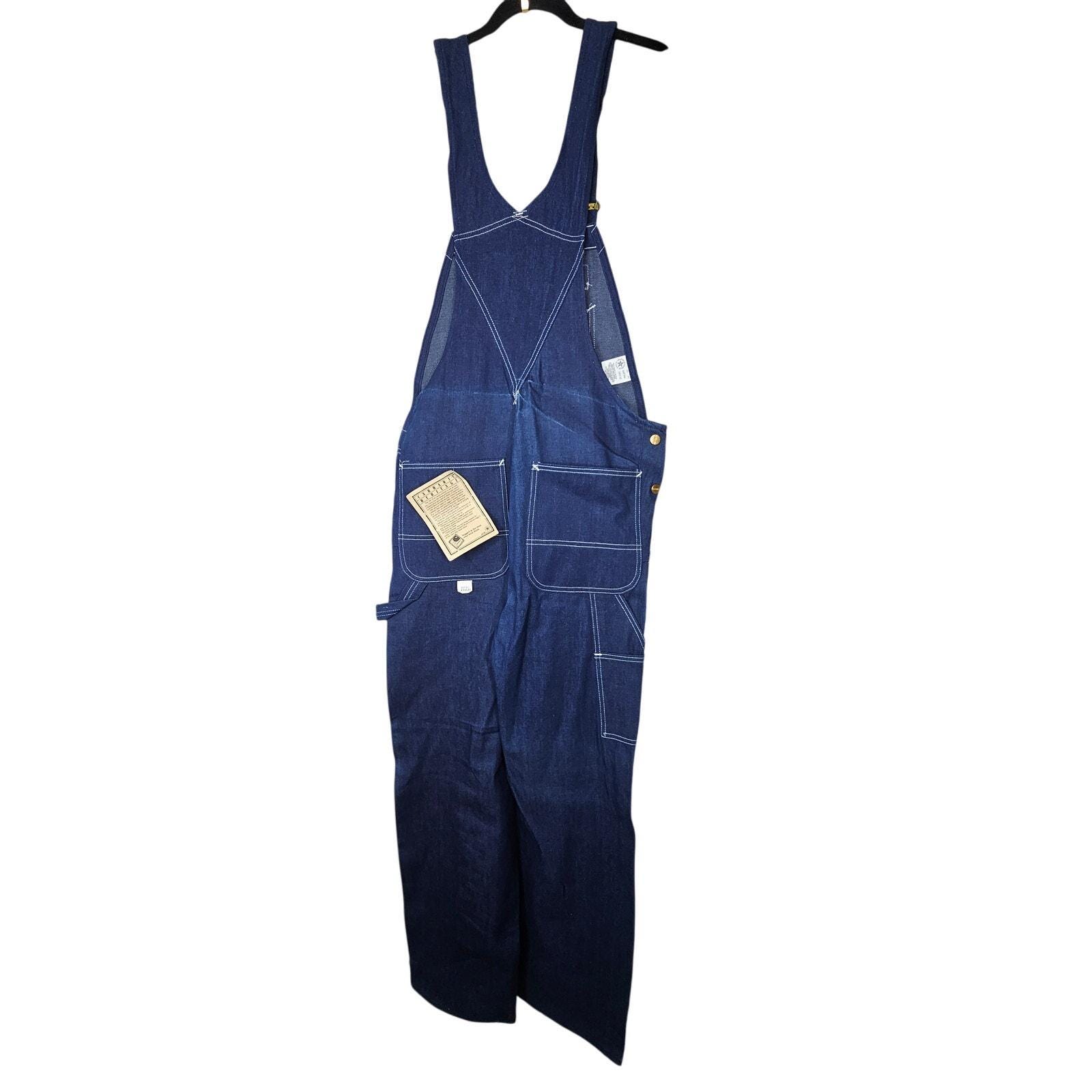 パンツ 80s~ Carhartt denim overall made in USA Deadstock Vintage 80s Carhartt Blue Denim Bib Overalls 34x32