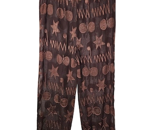 VIntage 90s Victoria's Secret Gold Label M Sheer Chocolate Brown Pant Whimsygoth