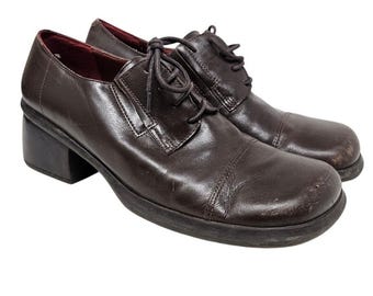 GBX Chunky Oxford Billard Shoes Mens 9 Brown Leather Lace  display picture 1