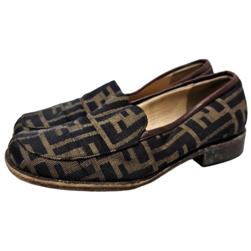 Fendi Dark Brown Leather Loafers FENDI Brown Baguette Leather Loafers Fendi main image 3