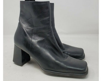 nine west square toe boots