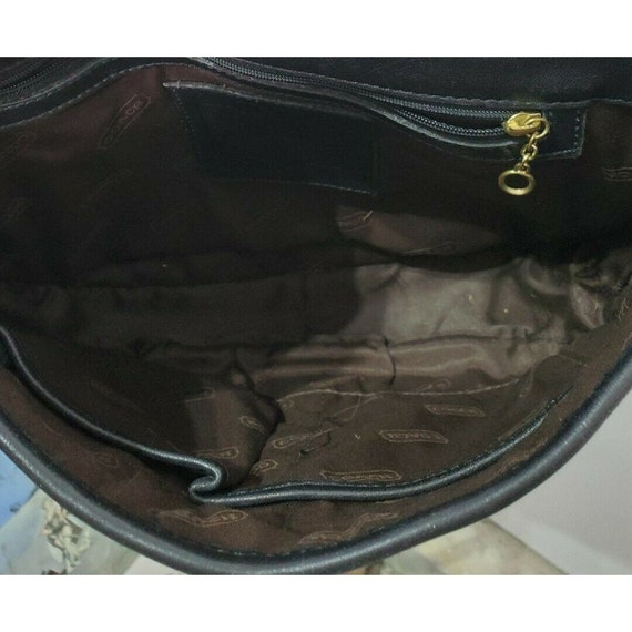 Vintage Coach Black Leather Saddlebag Bag Buckle … - image 5