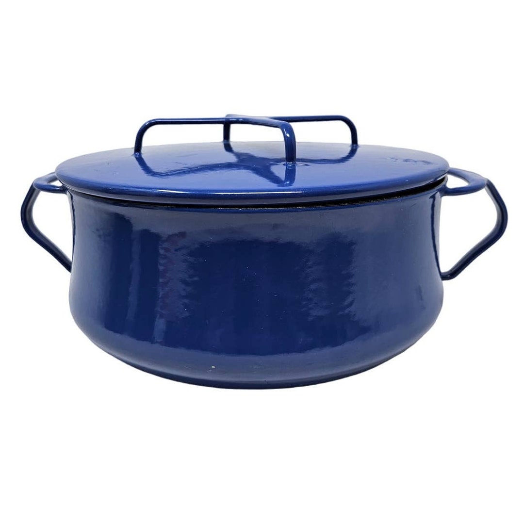 Vintage Mid Century Dansk Kobenstyle Blue Enamel Dutch Oven 4 Etsy