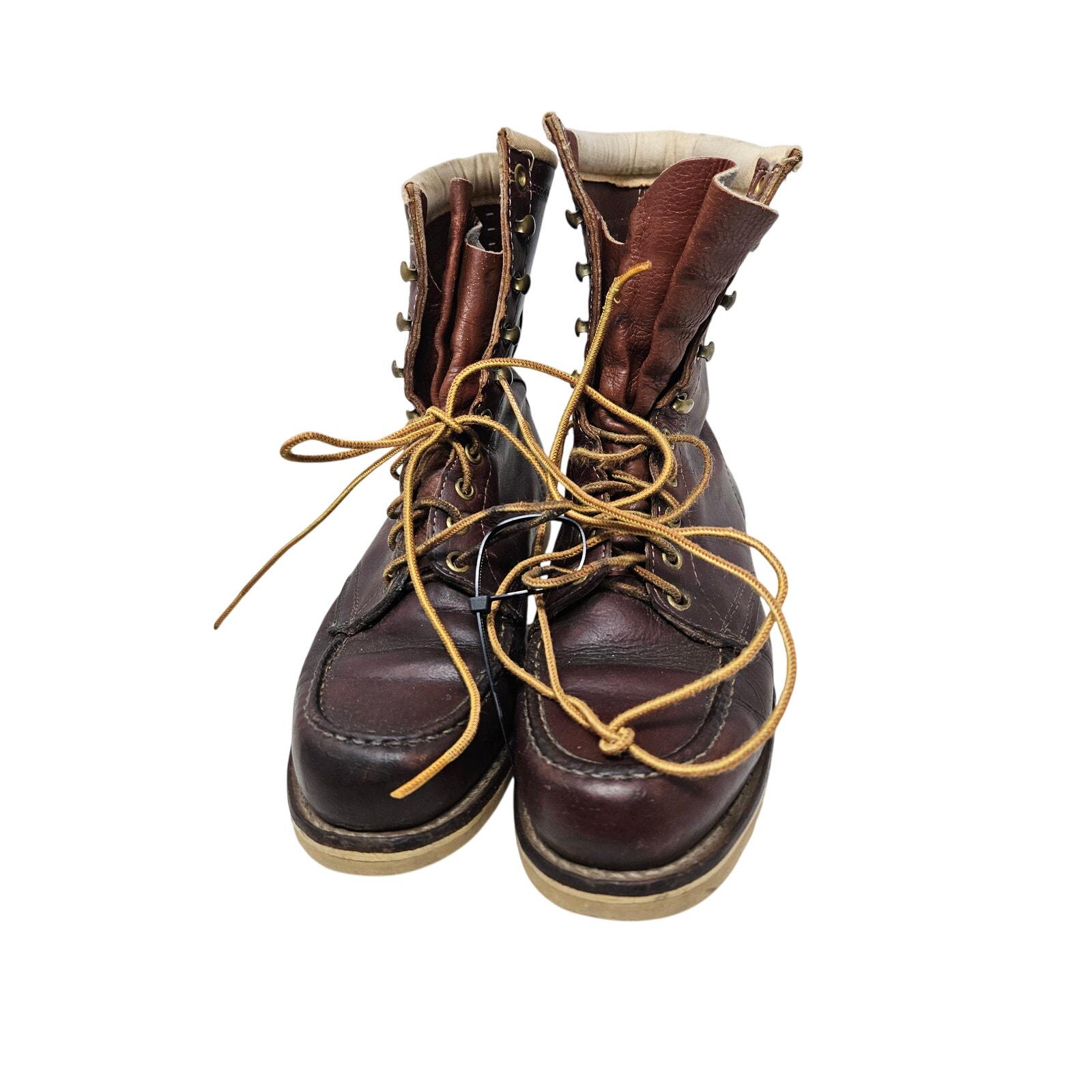 Vintage Santa Rosa Brand 8.5 Brown Leather Lace Up Irish Setter Style Utliity Vintage Santa Rosa Brand 8.5 Brown Leather Lace up Irish  main image 3