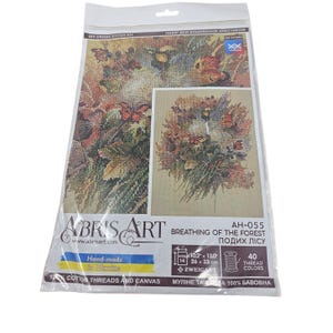 NEW Abris Art Breathing of the Forest Cross Stitch Kit Floral Butterfly Cottage