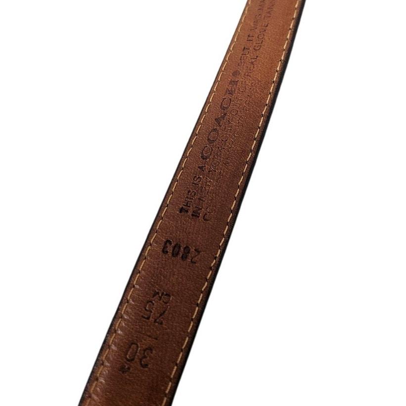 Vintage 90s Coach 30 Tan Brown Leather Belt Classic Minimalist Brass Buckle s-l1200.webp main image 3
