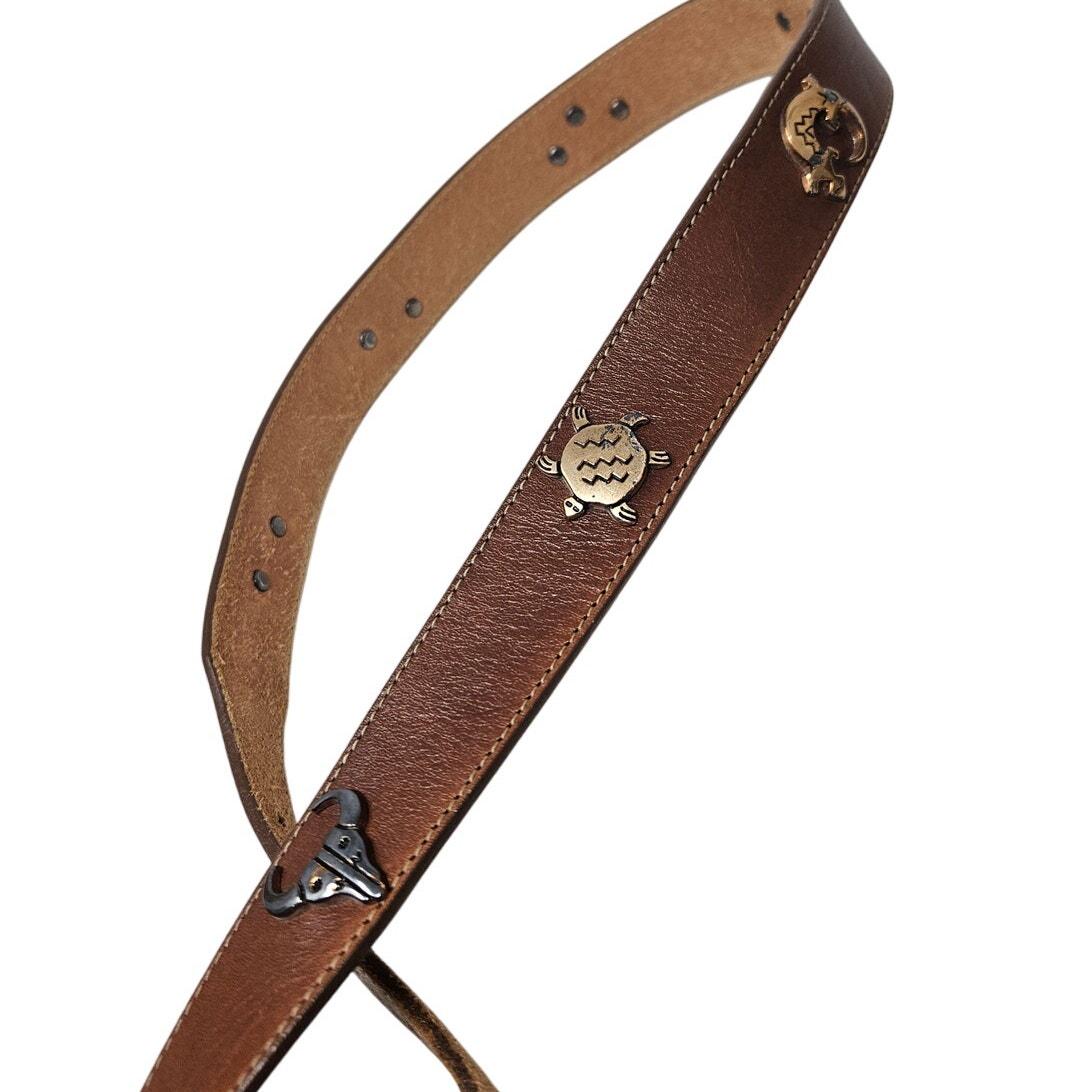 Vintage 90s Silver Creek Collection 32 Brown Leather Western  display picture 2