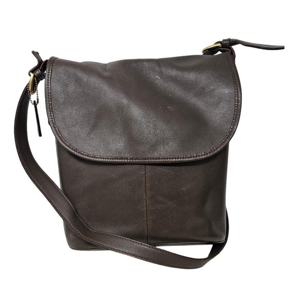 Vintage Coach Whitney Bag 4115 Dark Brown Leather Saddle