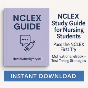 NCLEX Study Guide for Nursing Students | Pass the NCLEX First Try | Motivational eBook + Test-Taking Strategies | Nurse PDF Download