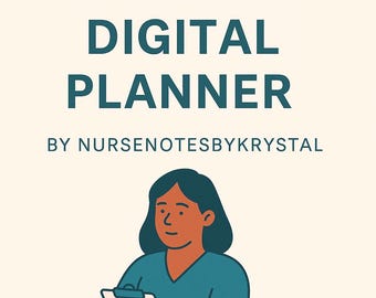 Nursing Digital Planner | Printable & Editable PDF for Nurses | Shift Schedule, Patient Log, Self-Care Tracker