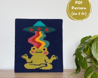 Patron tableau en crochet "Croare en l'Univers" - Tapestry crochet Pattern