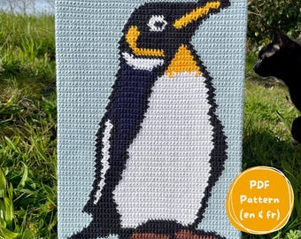 Patron du tableau en crochet "Manchot" - Tapestry crochet pattern