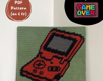 Patron du tableau en crochet console vintage n1 - Rétro gaming tapestry crochet set