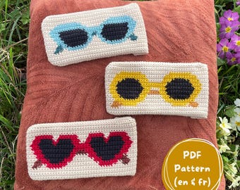 Patron de pochette à lunettes en crochet - DIY pochette à lunette en crochet