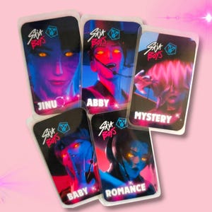 Saja Boys Fanmade Photocards – Collectible K-pop Inspired Cards with Signatures & Messages (Set of 5)