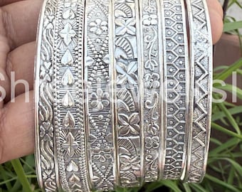 Handmade 925 Sterling Silver Bangle Set - West Indian Stacking Bangles