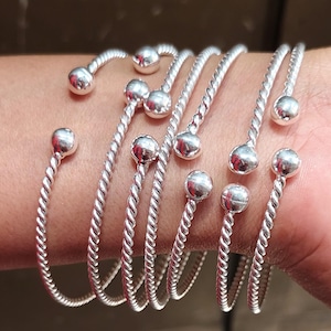 Sets Of 7 Bangles, 925 Sterling Silver Bangles, Women Gifts Bangles, Mexico Bangles-Stacking Bracelet-Handmade 7 Days Bangles-Christmas Gift