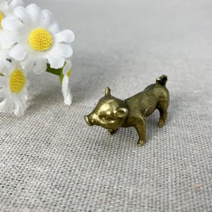 Vintage Messing Ferkel Ornamente, Miniatur Ornamente, Einzelpackung, Accessoires, reine Kupfer Tee Haustiere, Büro Wohnzimmer Dekoration