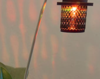 Laser Cut Wood Lantern – Miniature Drink, Houseplant, Fairy Garden Charm (LED Accessory)
