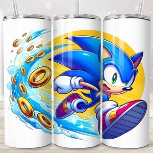 The Hedgehog Tumbler Wrap Bundle, 20oz Skinny Tumbler Wrap, Sonic Tumbler Png Sublimation Design, Sonic Shadow Hedgehog Birthday Tumbler Png