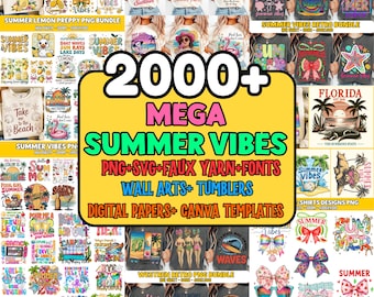 Summer PNG Bundle Coquette Bow Retro Summer Beach Vibes Stay Cool Sunshine Sunflower Salty Tanned And Tipsy Tequila Aesthetic Sandy Boots