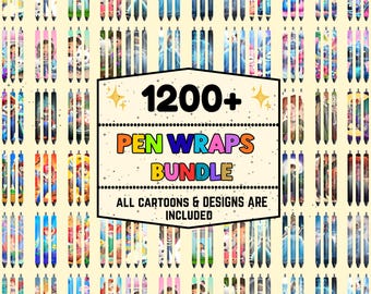 Mega Pen Wrap Bundle Cartoon Pen Wrap Teacher Pen Wrap Floral Mom Pen Wrap Highland Cow Pen Wrap Cheetah Pattern Pen Wrap Student Pen Wrap