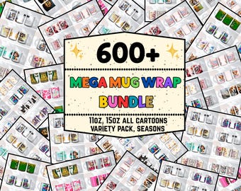 600 + Mega Mug Wrap Bundle, Mega 11oz Mug Wrap, Mega 15oz Mug Wrap, Mug Sublimation Design, Patrotic, Halloween Teacher Png