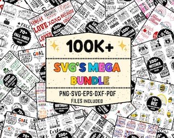 100K+ Mega Svg Bundle Tshirt Designs Svg Christmas Svg Winter Svg Teacher Svg Mama Svg Fall Svg Svg Files Sarcastic Svg Nurse Svg  Download