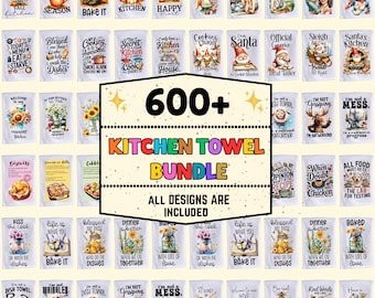 600+ Kitchen Towel Sublimation Bundle | Sarcastic Baking Sublimation | We Bake It With Love | Kitchen Conversions Towel Digital Files