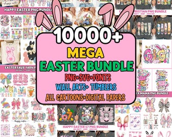 10000 + Easter Png Bundle, Easter Tshirt Designs, Easter Bunny Png, Easter Svg, Easter Peeps Png, Trendy Easter Png, Easter Chrisitian Png