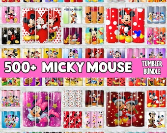 Mickey Mouse Tumbler wrap Bundle, Mickey Mouse Sublimation, 20 oz Minnie Tumbler, Mickey Cartoon PNG, Mickey Tumbler Instant Download