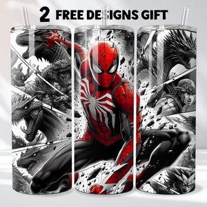 Spiderman Tumbler Wrap 20 OZ Action Hero Tumbler Sublimation Cartoon Character Tumbler Wrap Hero Tumbler Wrap Designs Kids Tumbler Wrap