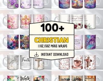 100+ Christian 11oz,15oz Mug Warp bundle Christian Mug Wrap Sublimation PNG |  Design  of Faith | Digital  Instant Download