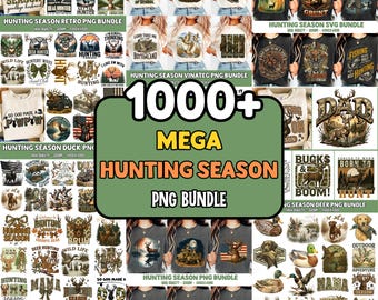 1000+ Hunting Png Bundle, Hunting Season png, Deer Duck Fish Hunting, Coquette camo png, Hunting sublimation, trendy png, Digital Download