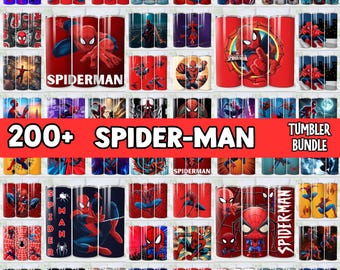200+ Spiderman Tumbler Wrap Bundle, 20oz Skinny Tumbler Wrap, 20 oz Tumbler Png Sublimation Design, Digital Download