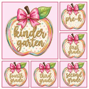 Back to School Teacher Grade Bundle PNG, Kindergarten, School Grade Level, Happy First Day Of School, School Png, Hello Grade, Retro School